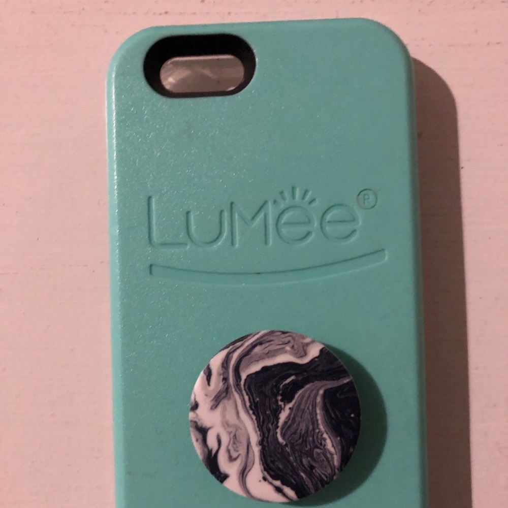 Teal blue LuMee iPhone 6/6s case